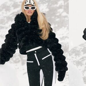 PrettyLittleThing Black Teddy Jacket